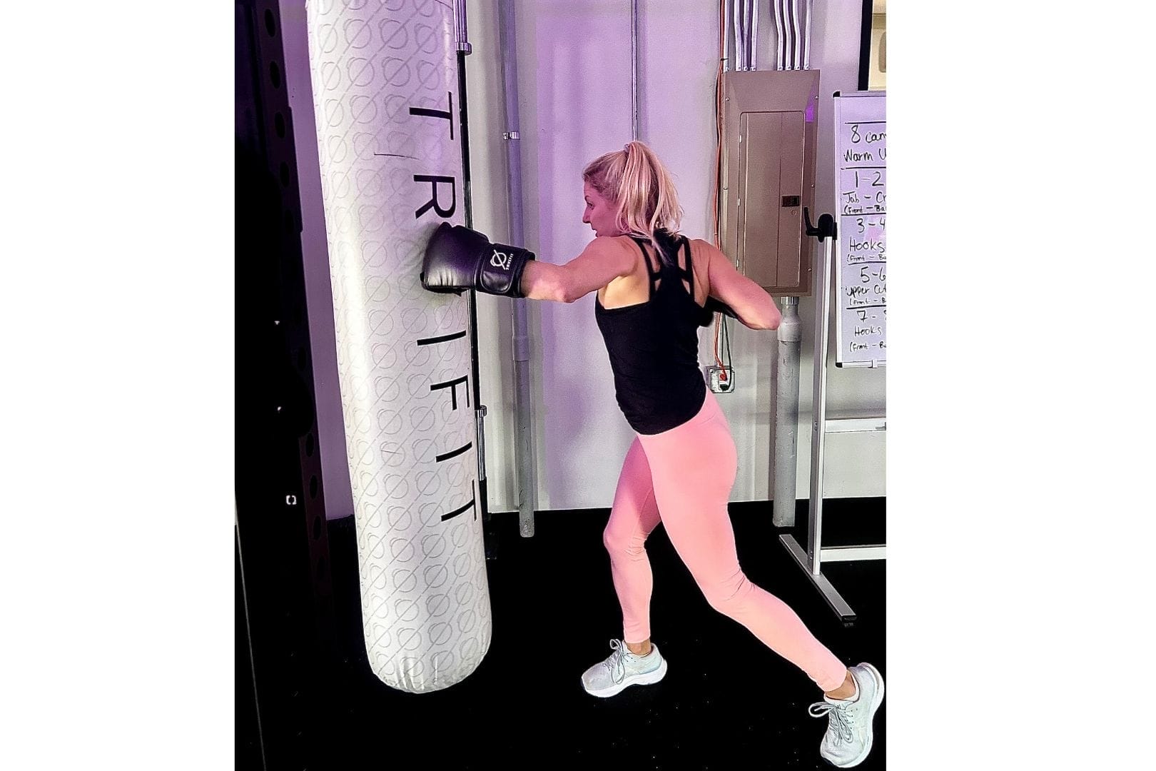 Woman on boxing training at TrvFit Georgetown